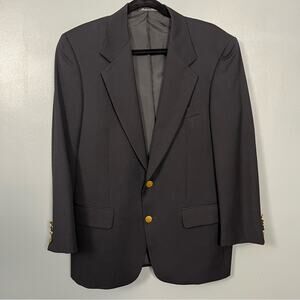 Valentino Vintage Menswear Blazer Suit Sports Coat Jacket 100% Wool Black 38